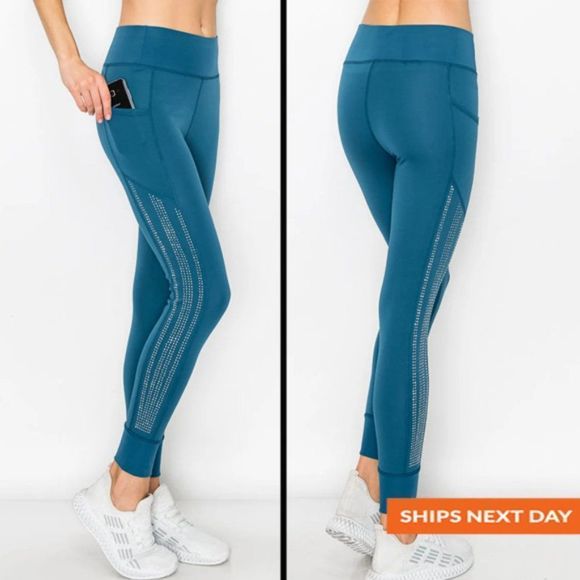 Embellished Pocket Legging - Bling - Bling Leggings - Pocket Legging - Picture 1 of 3